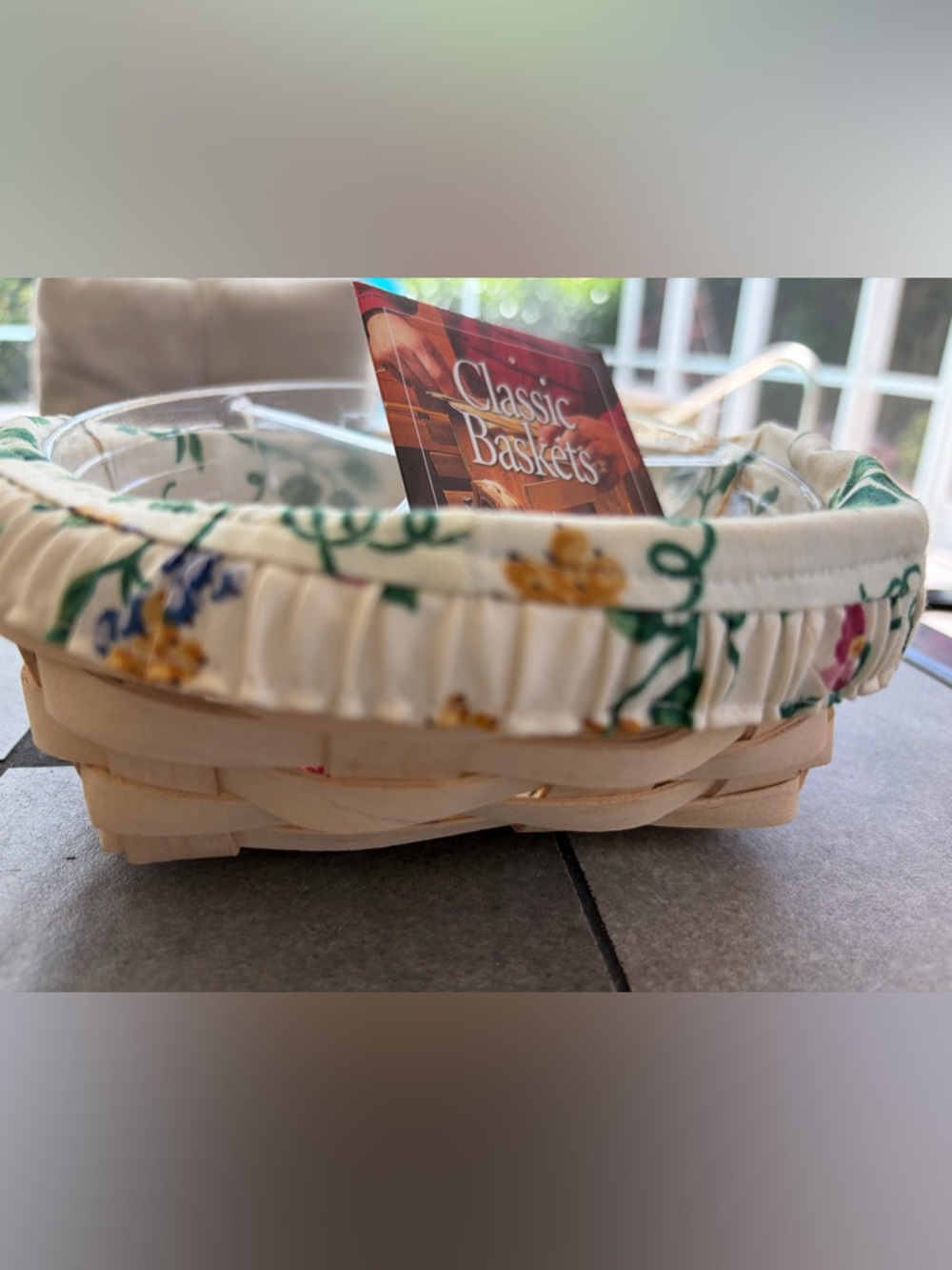 Longaberger Whitewashed Small Catchall basket